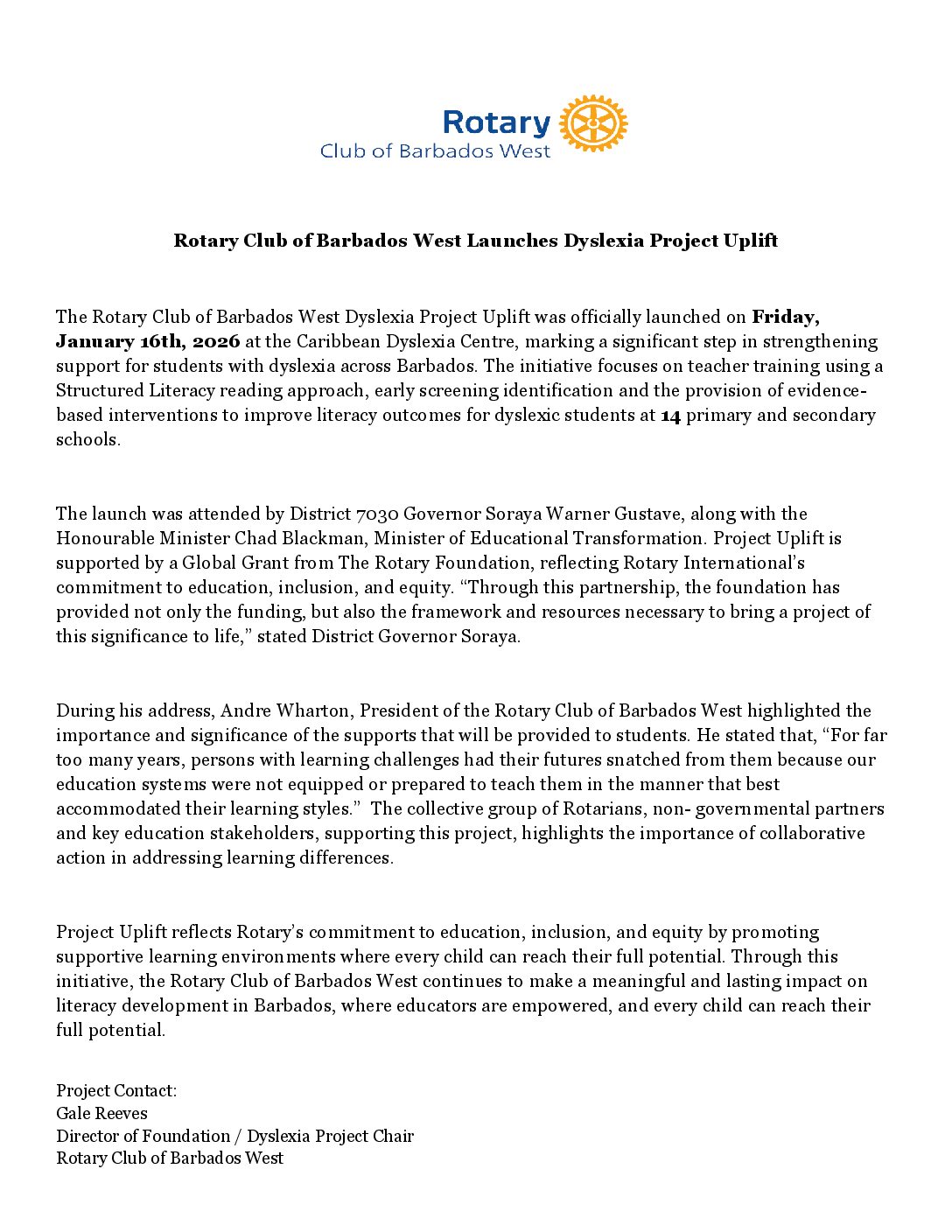 Dyslexia launch on Friday, January 16, 2026